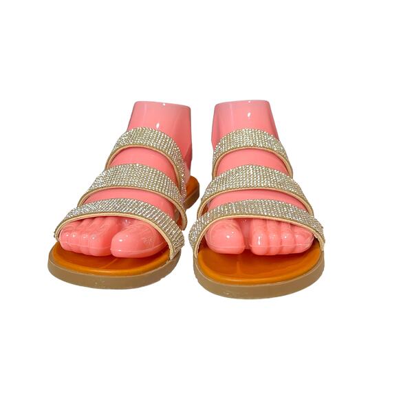 STEVE MADDEN ‘Melzy’ 3 Strap Rhinestone Sandals  7.5M  Formal Bling NightOut - Picture 3 of 12